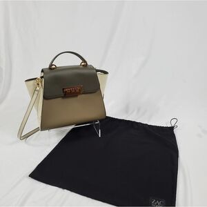 Zac Zac Posen Eartha Top Handle Bag in Olive Color Block